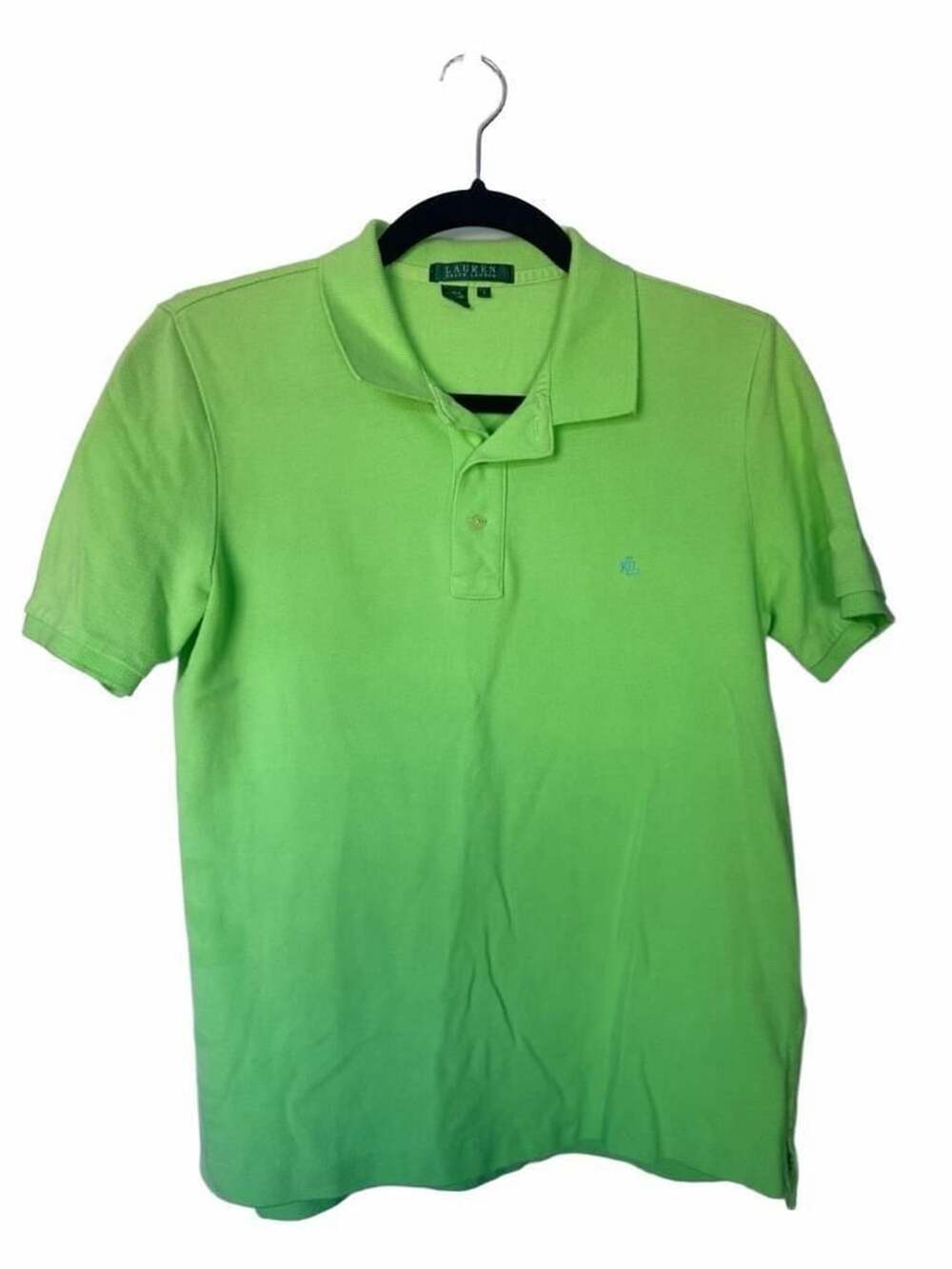 Lauren Ralph Lauren Polo Shirt Size S Lime Green Cotton Short Sleeve_172